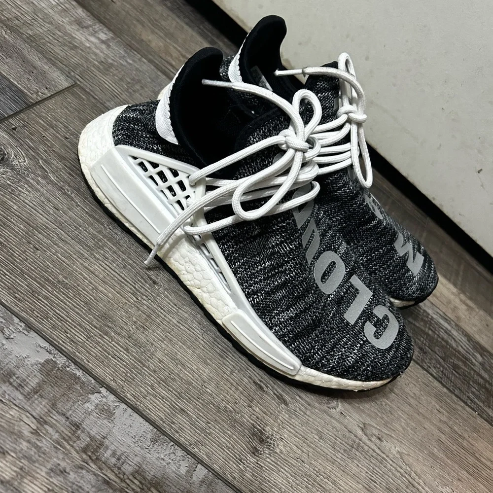 Pharrell x adidas NMD Human Race Trail 'Oreo' Moon Clouds grey white black